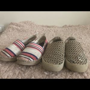 Girls slip on shoes-2 pairs!